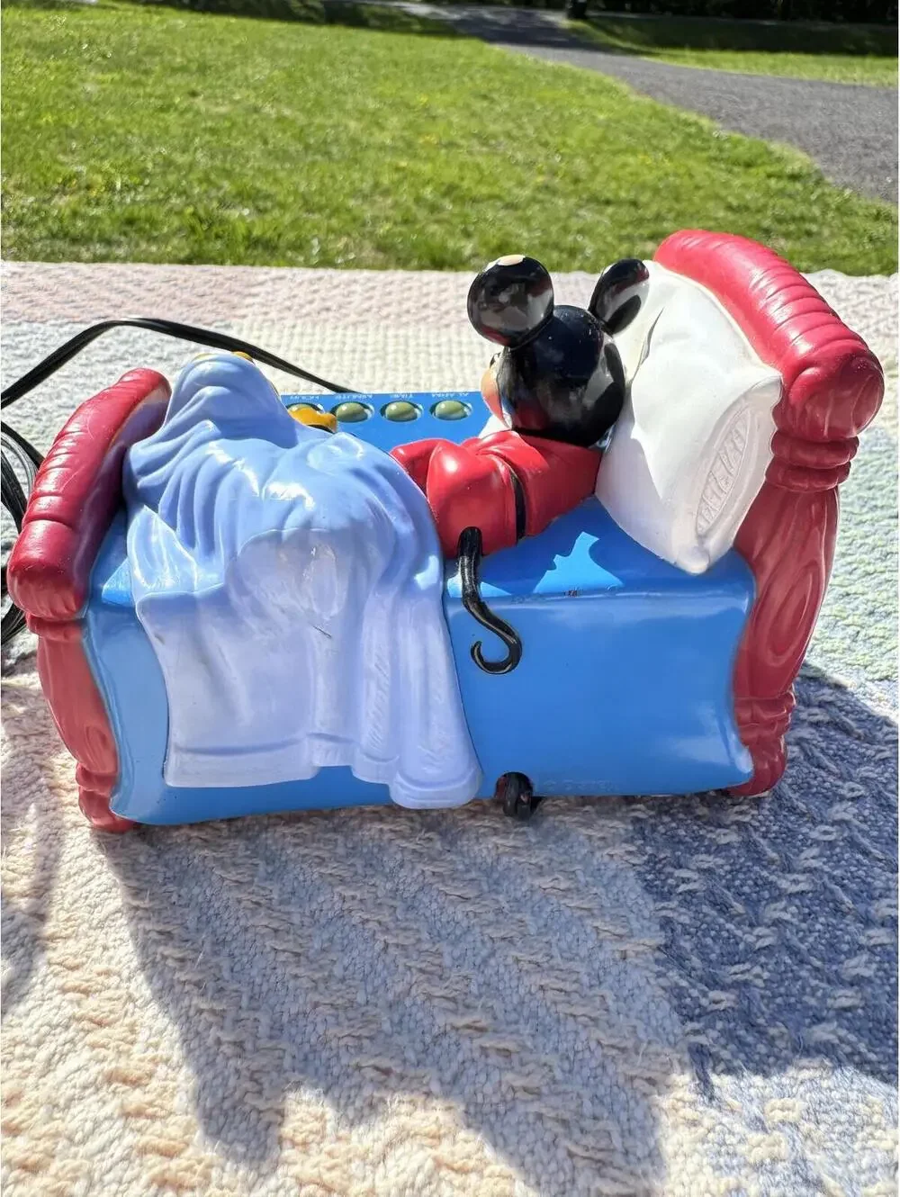 Vintage Mickey Mouse and Pluto Alarm Clock